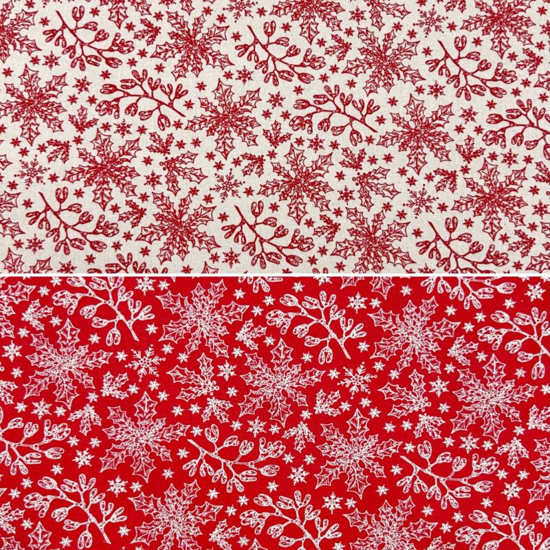 Holly Sprigs Christmas Cotton Fabric