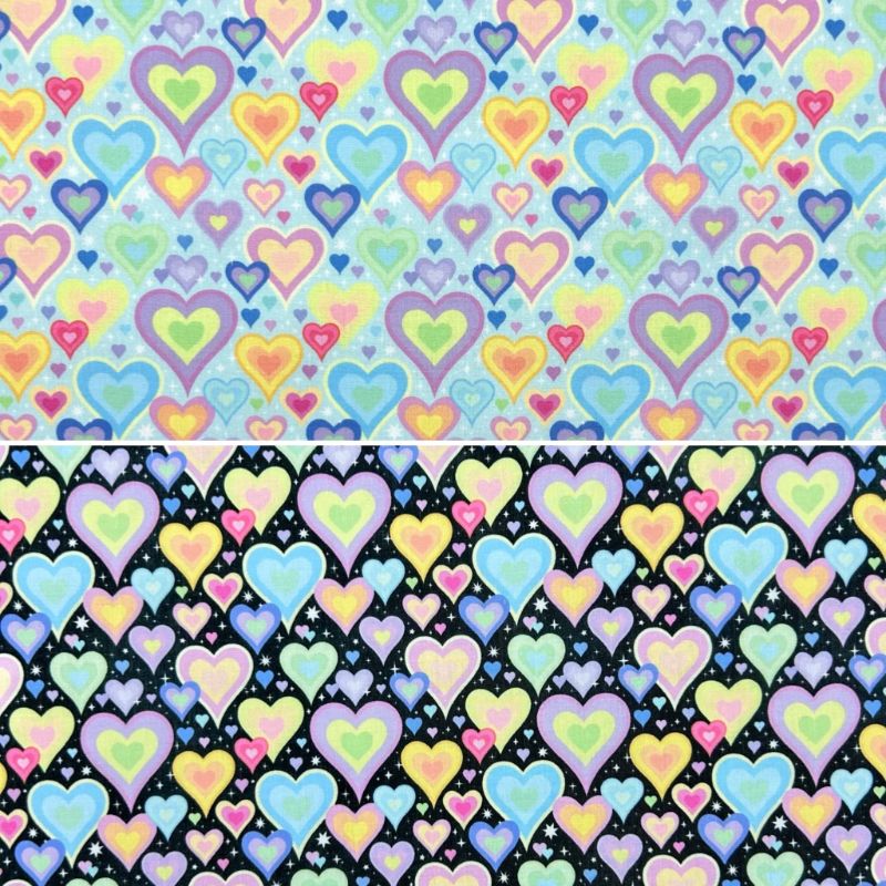 Joyful Hearts Polycotton Fabric