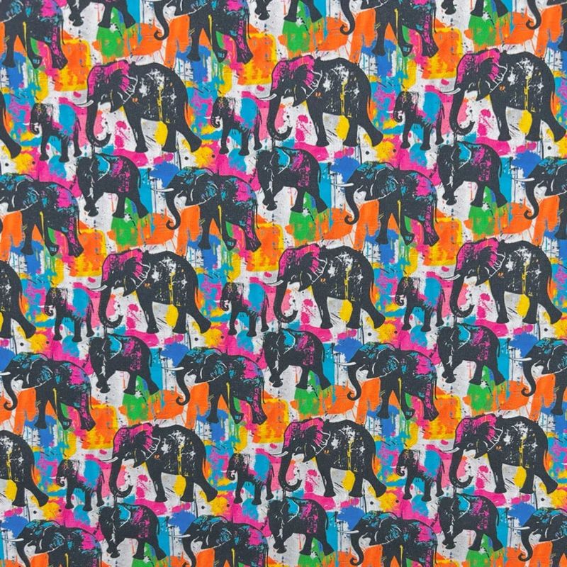 Jumbo Jungle Rose & Hubble Cotton Poplin Fabric