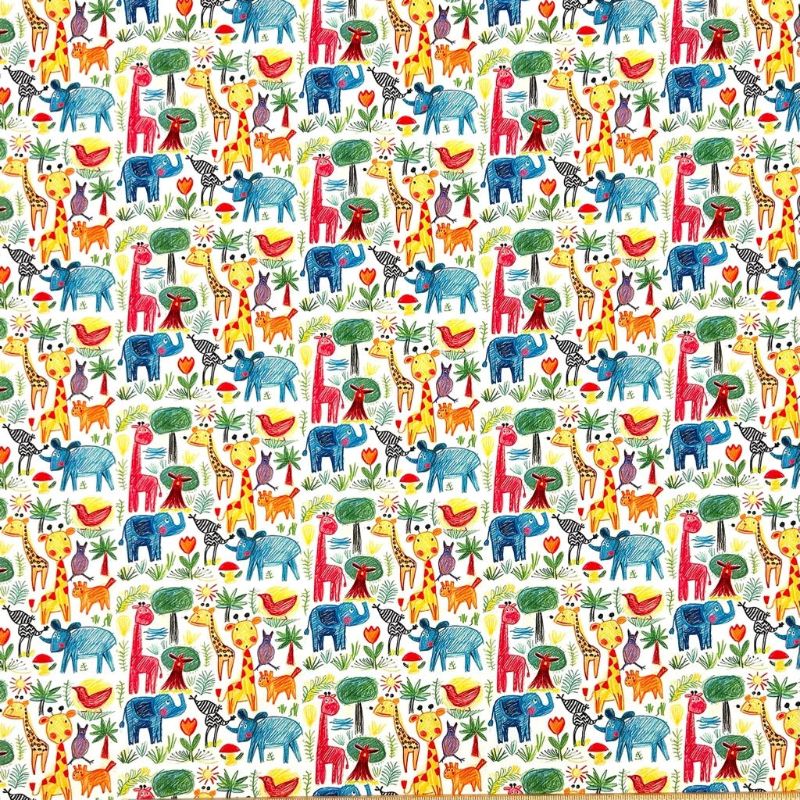 Jungle Joyride Cotton Poplin Fabric