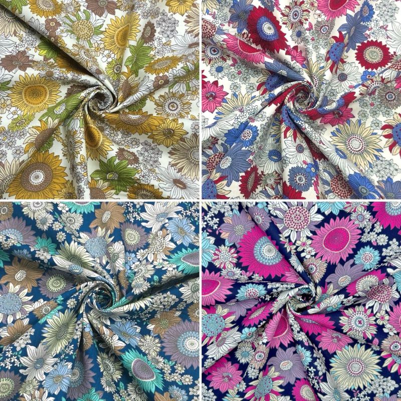 Large Floral Dream Rose & Hubble Cotton Poplin Fabric