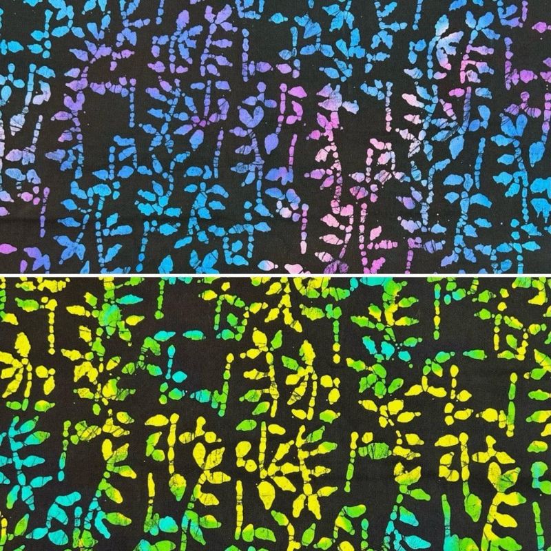 Leaf Branches Cotton Batik Fabric