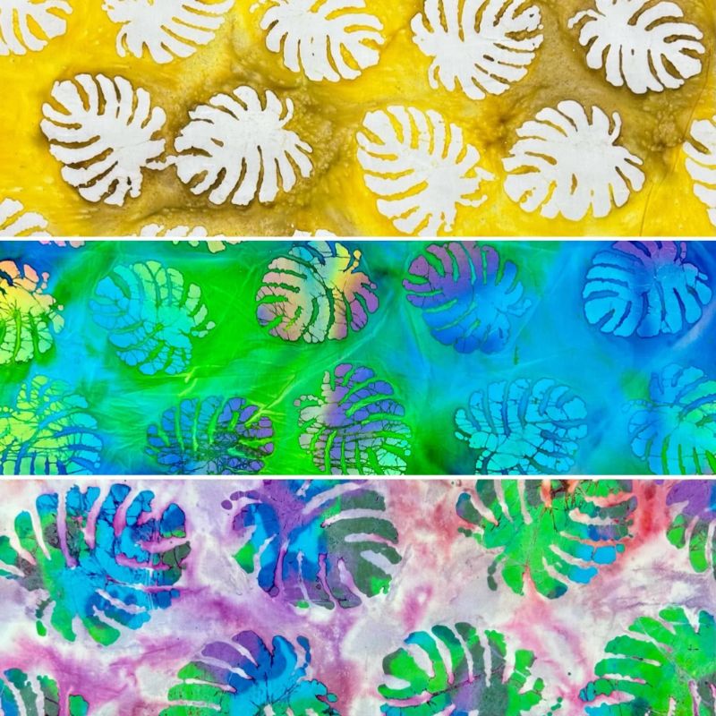 Leaf Harmony Cotton Batik Fabric