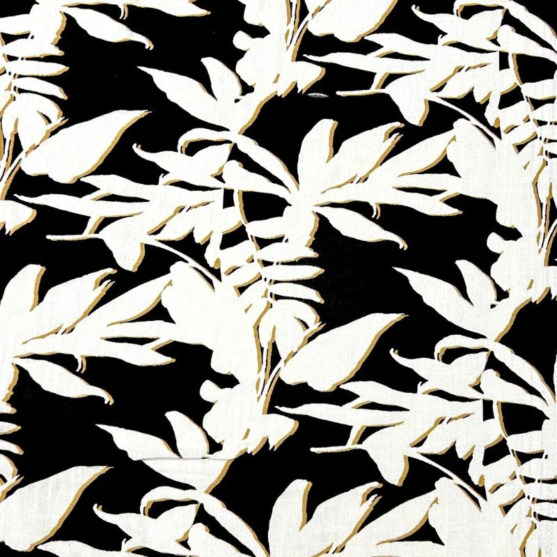Leaf Shadow Stretch Linen Mix Fabric
