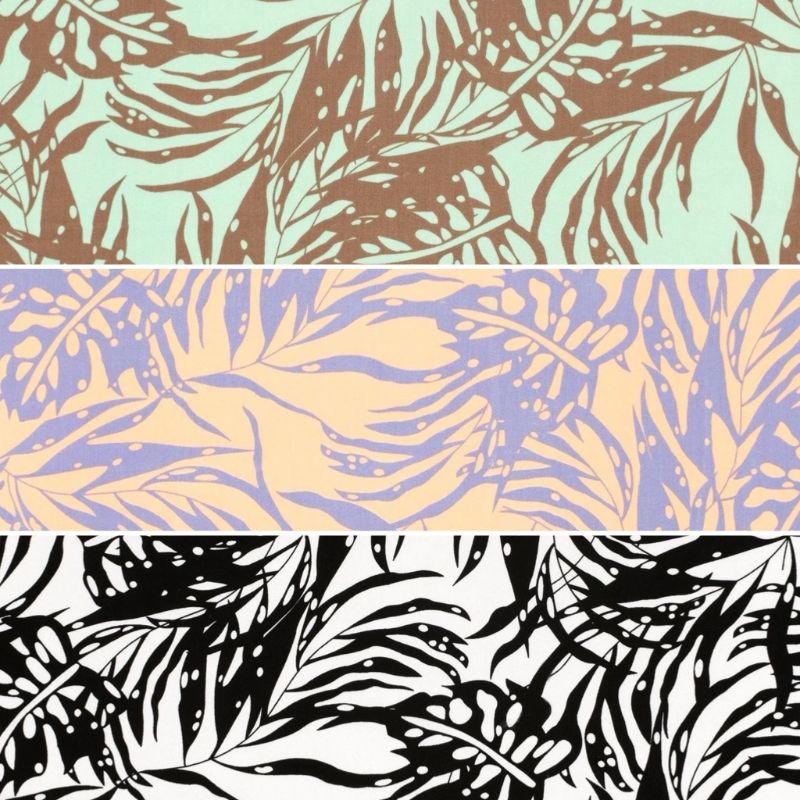 Leafy Escape Bamboo Poplin Fabric