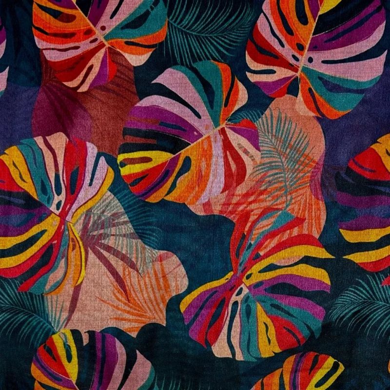 Lush Blossom Faux Silk Fabric