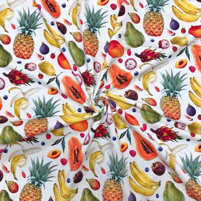 Mix Fruits Digital French Terry Fabric