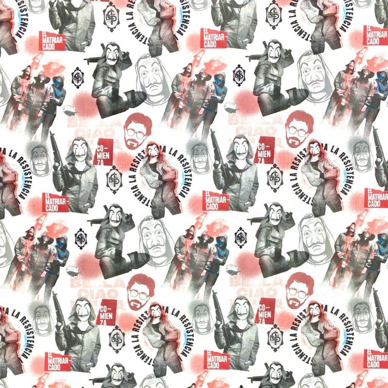 Money Heist Cotton Fabric