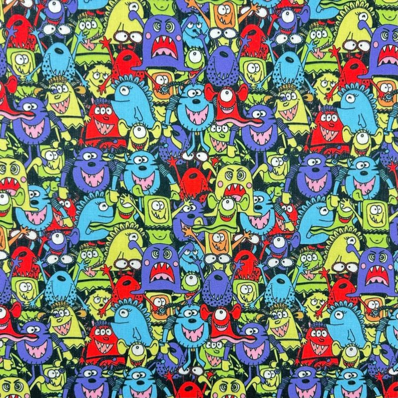 Monster Mash Polycotton Fabric