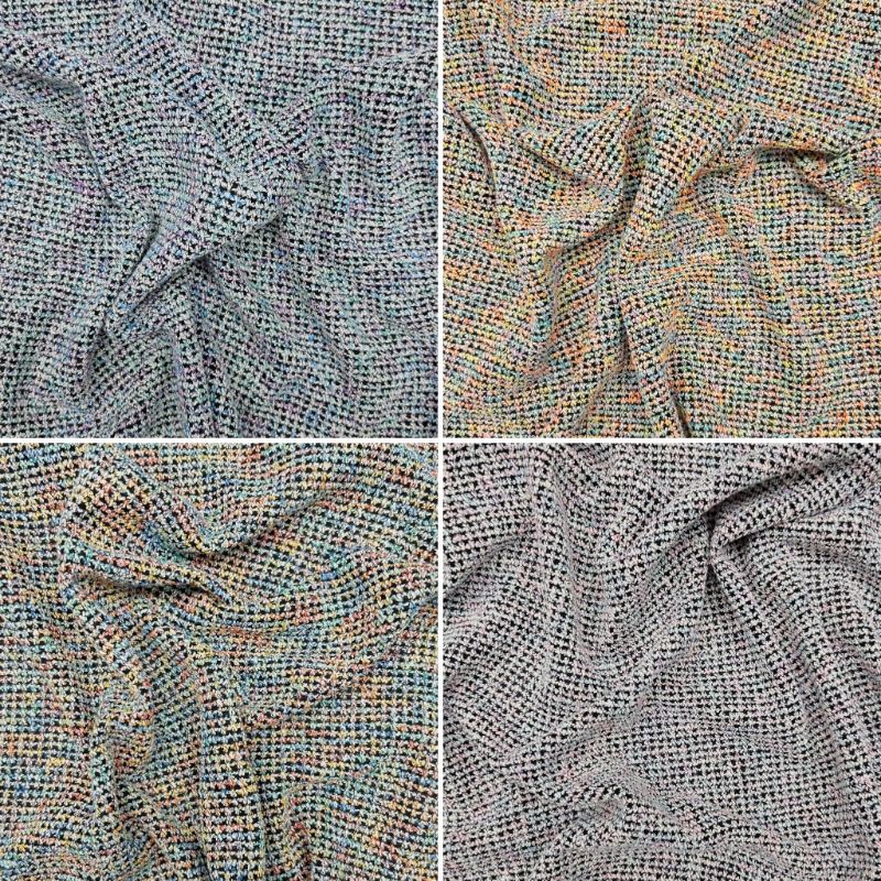 Multicoloured Acrylic Chenille Knit Fabric