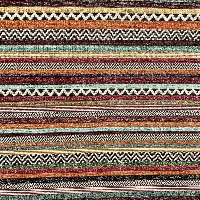 Multicoloured Stripes Tapestry Fabric