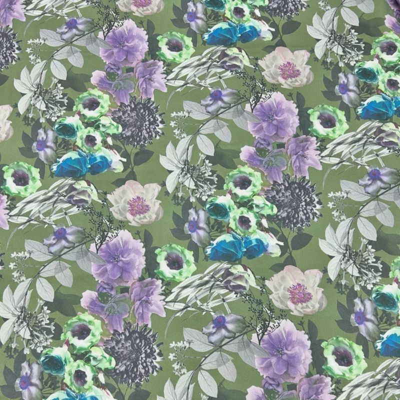 Mystic Bloom Stretch Denim Fabric