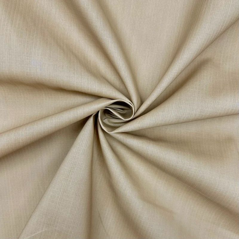 Natural Check Water Resistant Ripstop Fabric