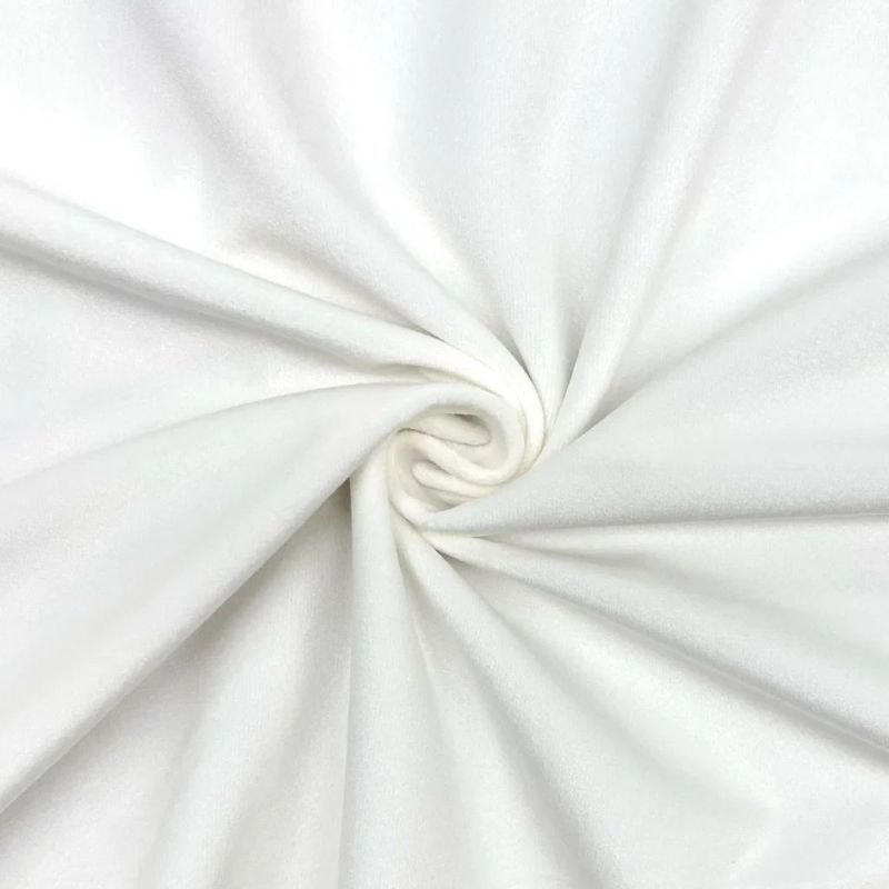 Off-White Velour Print Base Fabric