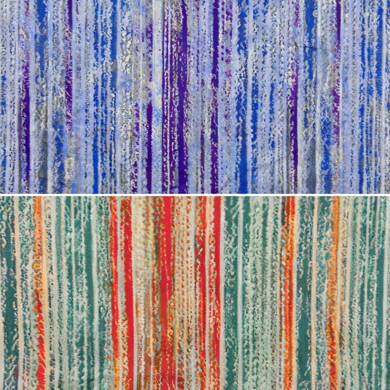 Painterly Stripes Cotton Sateen Fabric