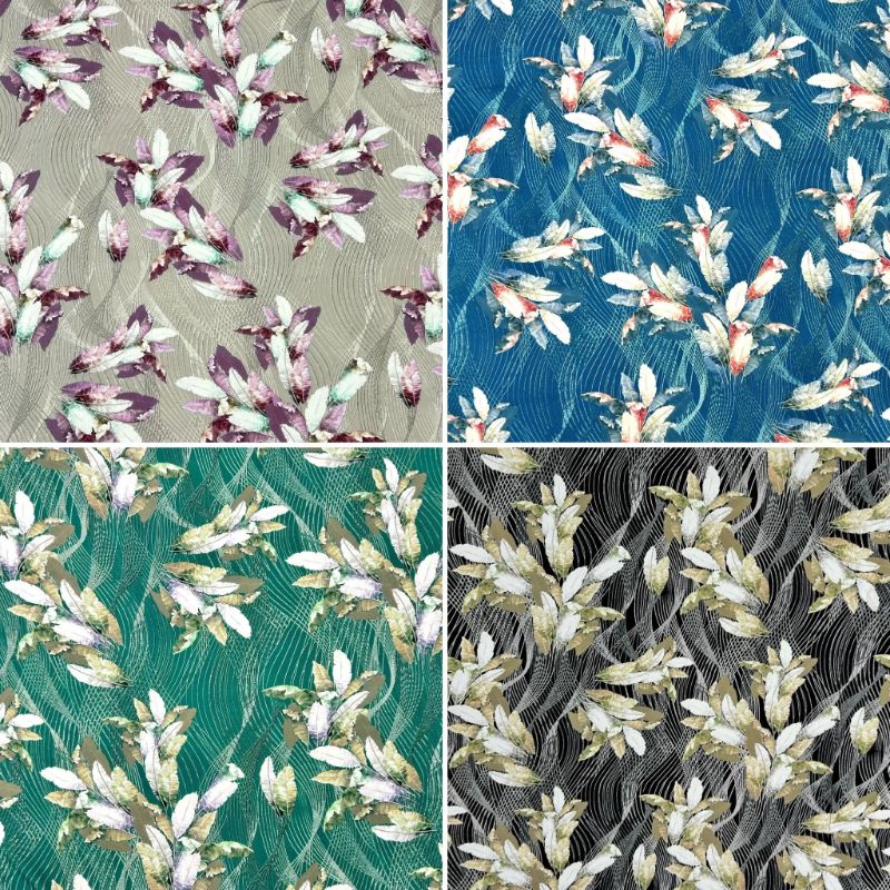 Palm Weave Viscose Challis Fabric