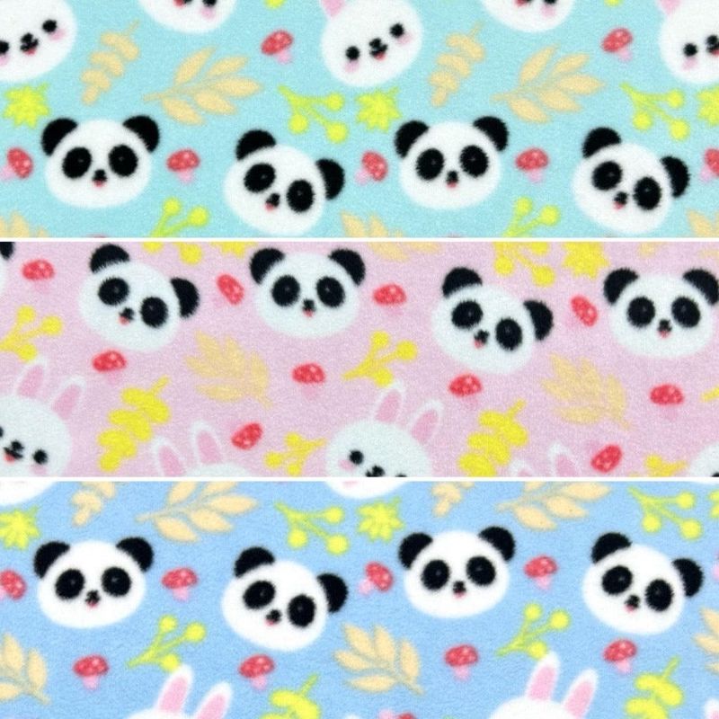 Pandas and Bunnies Anti Pill Polar Fleece Fabric