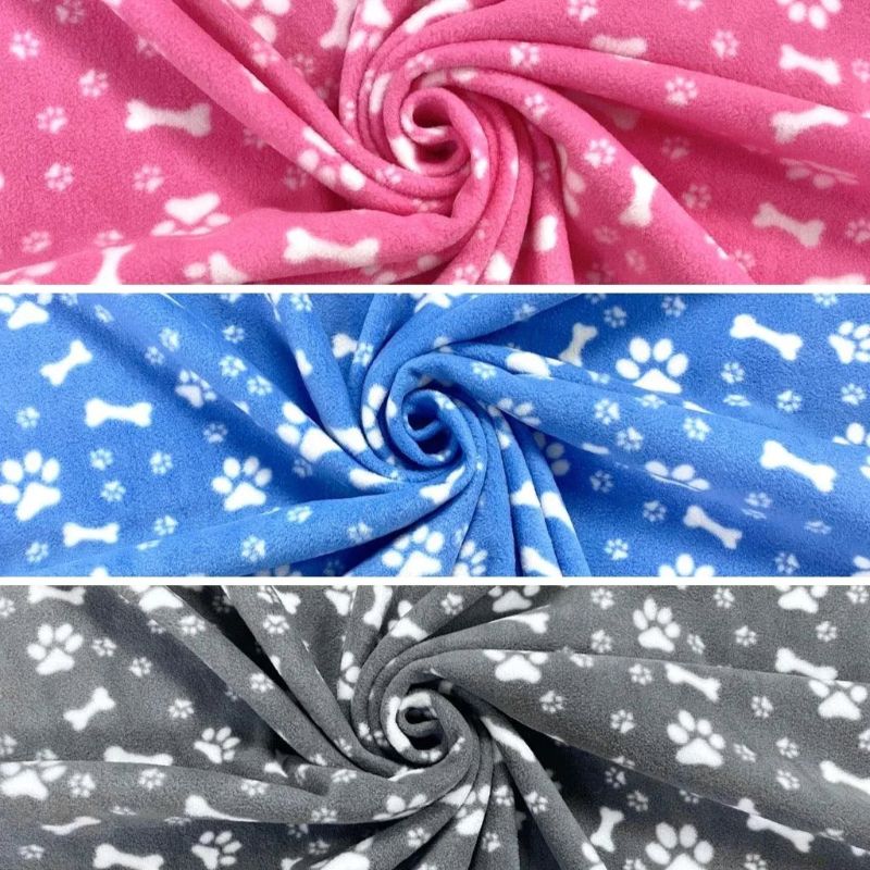 Paw Print & Bones Anti Pill Polar Fleece Fabric