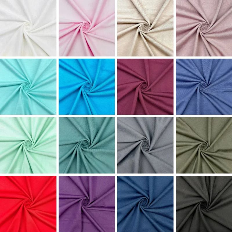 Plain 100% Cotton Single Jersey Fabric