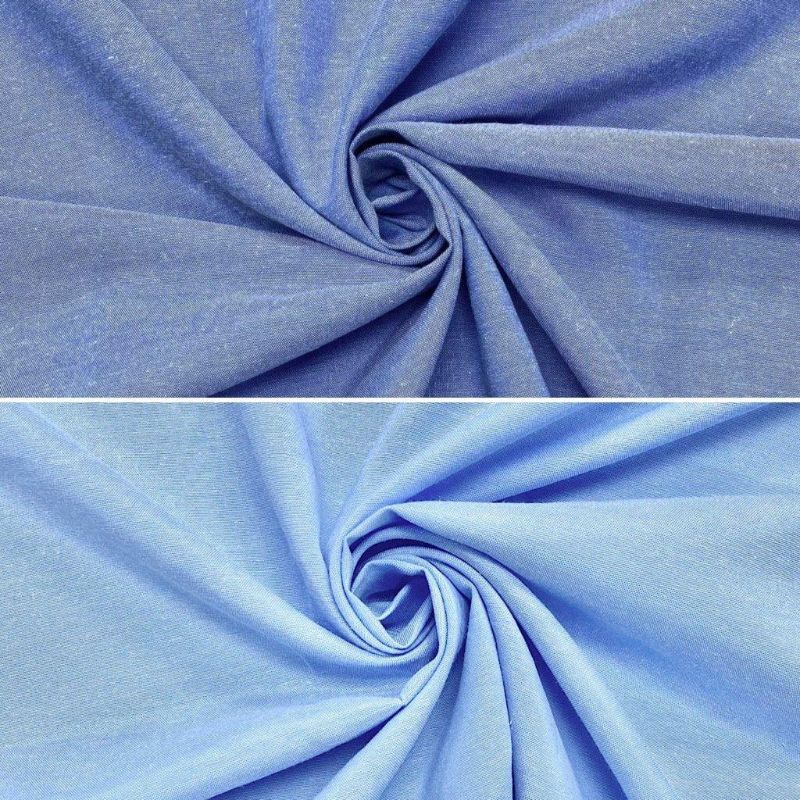 Plain Blue Chambray Denim Fabric