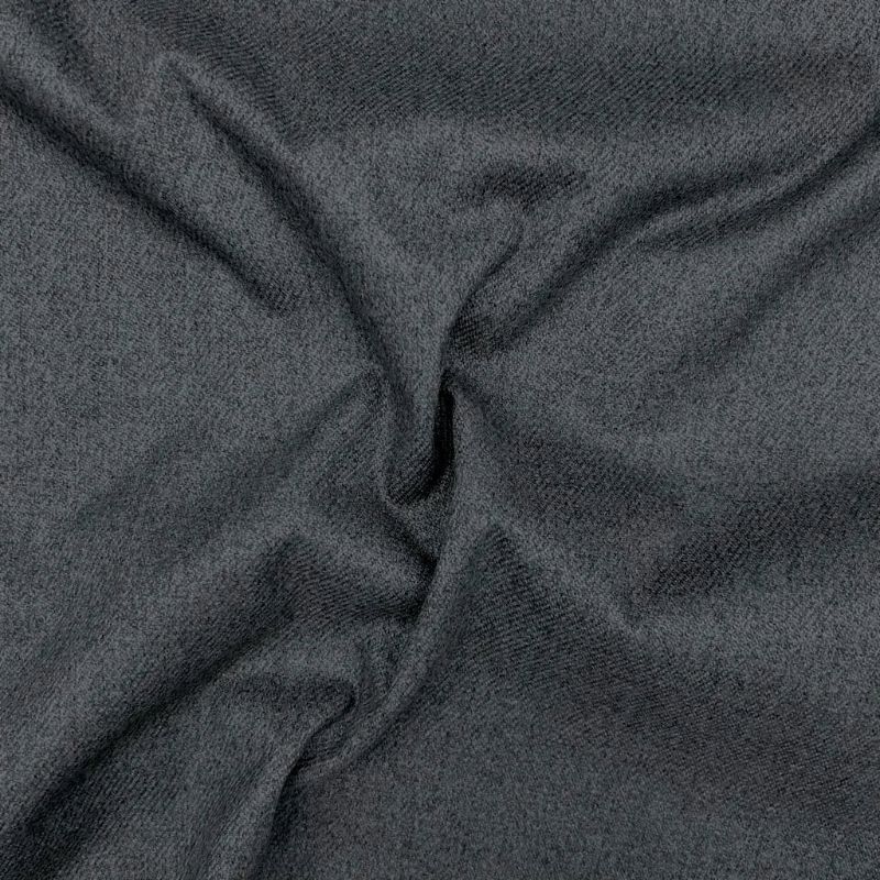 Plain Dark Grey Faux Wool Furnishing Fabric