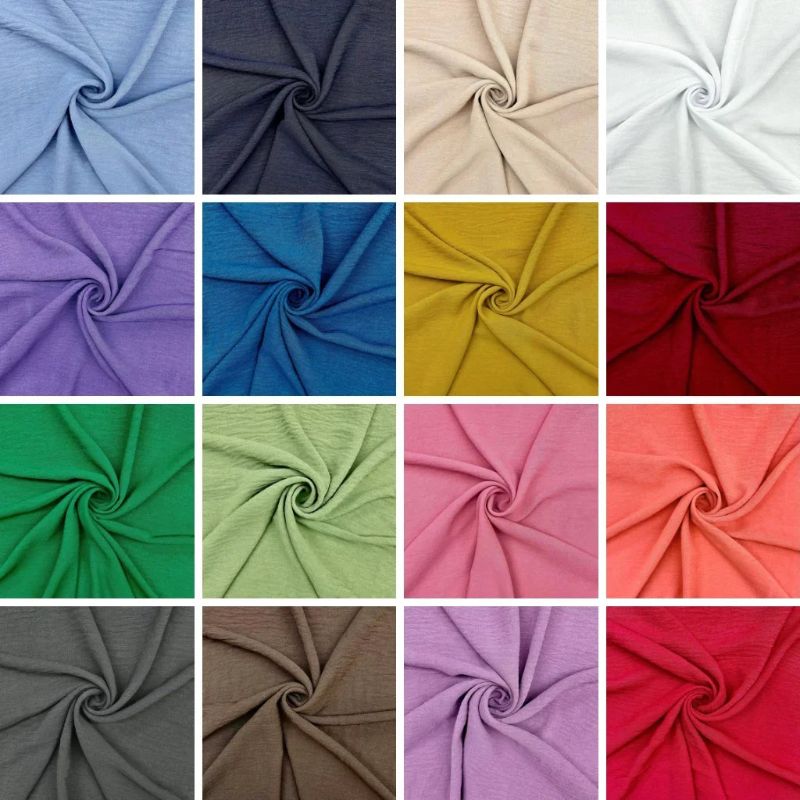 Plain Italian Stretch Crepe Polyester Fabric