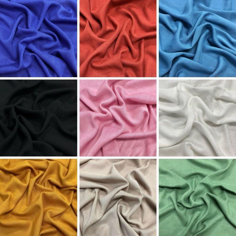 Plain Linen Look Viscose Fabric