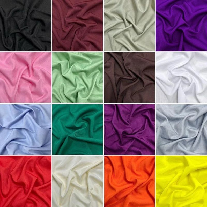 Plain Smooth Crepe Polyester Fabric