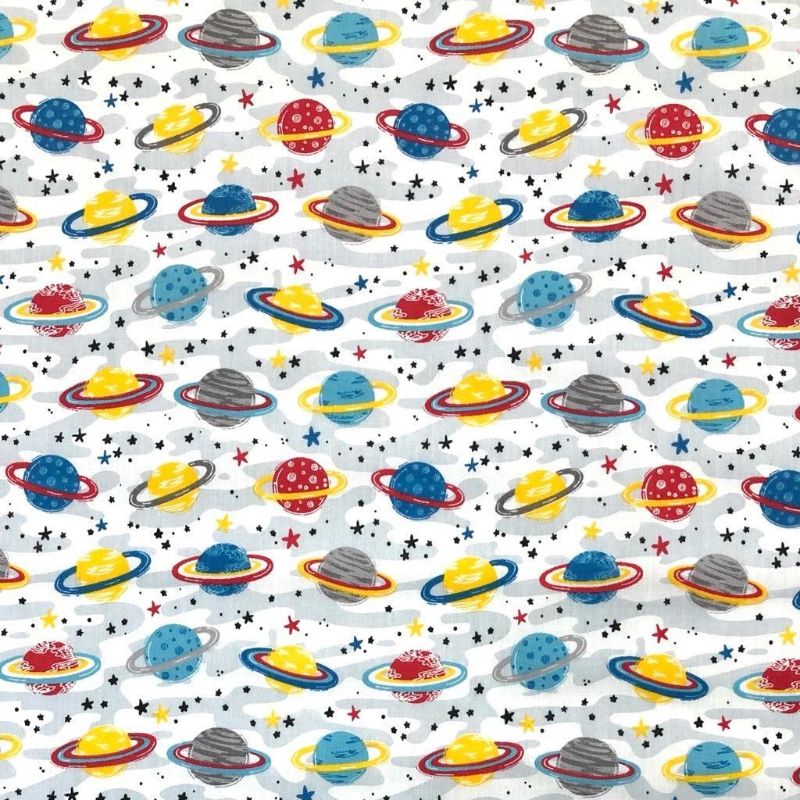 Planets and Stars Polycotton Fabric