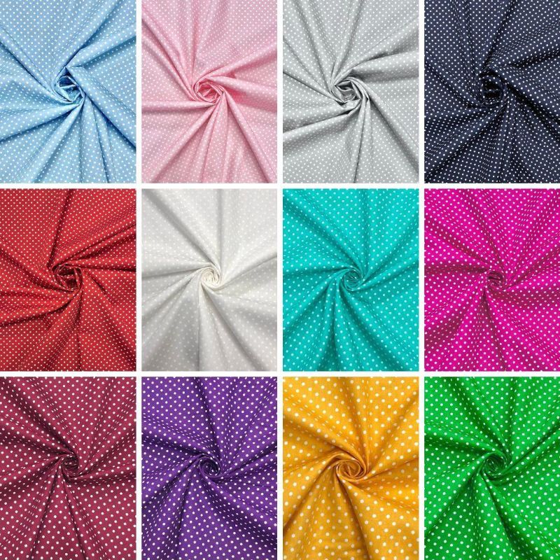 Polka Dot Rose & Hubble Cotton Poplin Fabric
