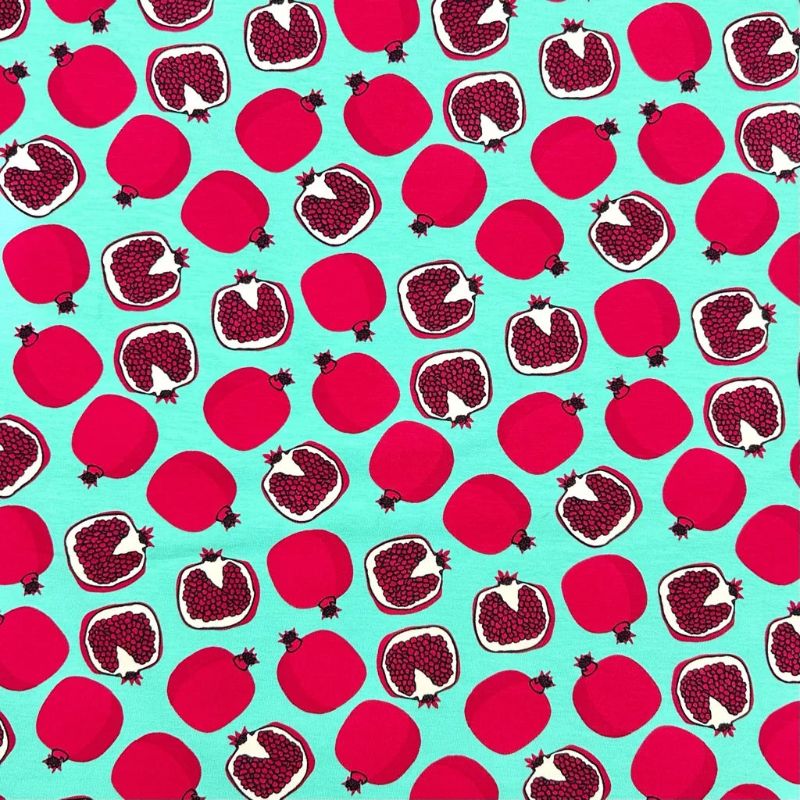 Pomegranate Pop French Terry Fabric