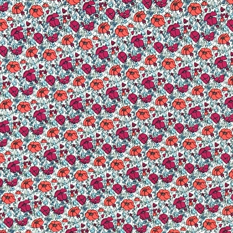 Poppy Garden Cotton Poplin Fabric