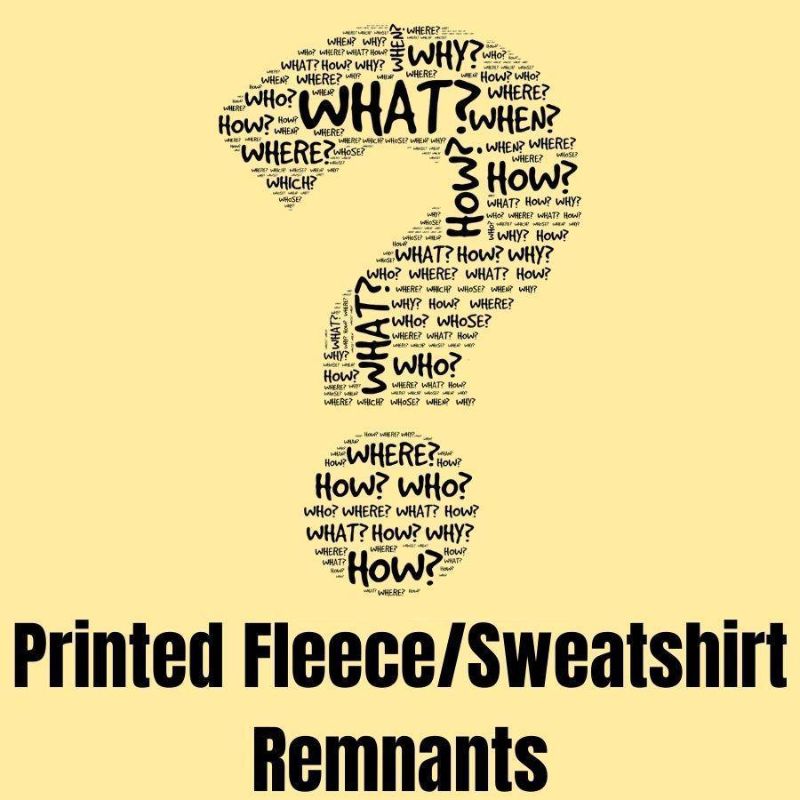 Printed Fleece/Sweatshirt Remnants