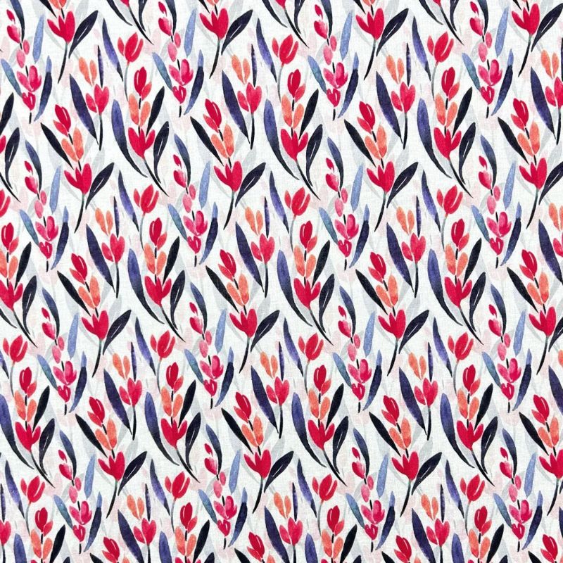Radiant Blooms Cotton Linen Blend Fabric