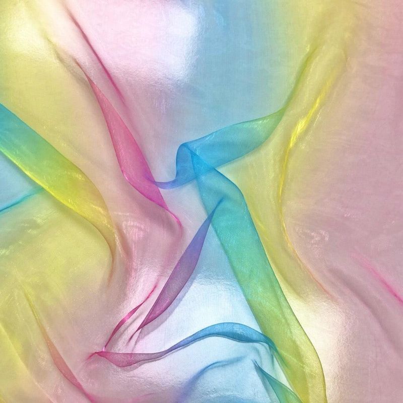 Rainbow Organza Fabric