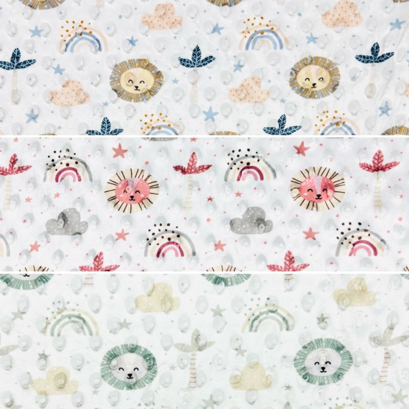 Rainbow Safari Dimple Fleece Fabric