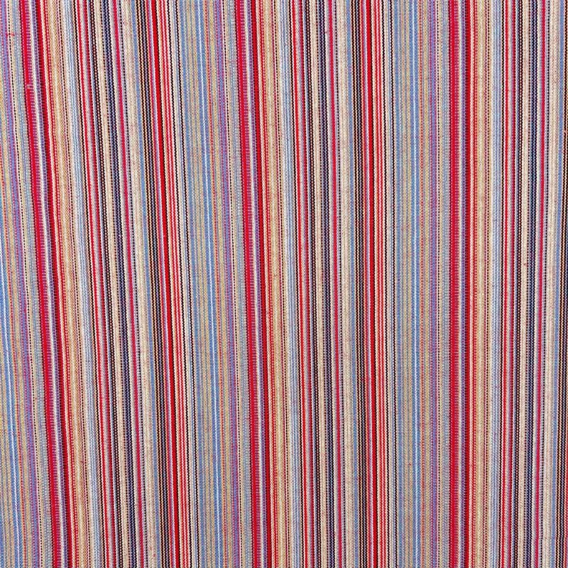 Red and Blue Tribal Print Recycled Jacquard Fabric