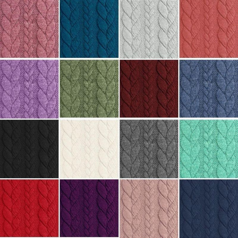 Remnants of Cable Knit Jersey Fabric
