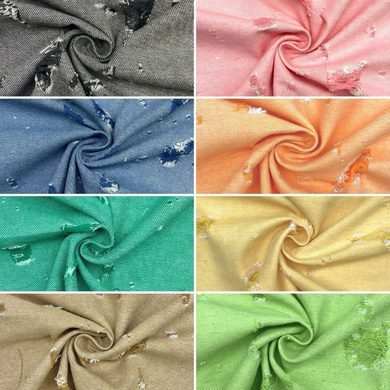 Ripped Fashion Denim Fabric