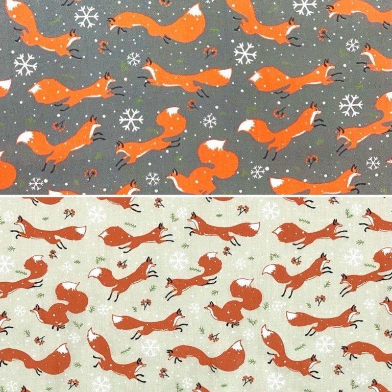Running Foxes Polycotton Fabric