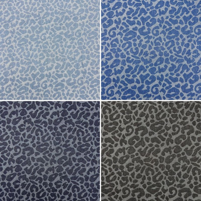 Safari Spots Jacquard Denim Fabric