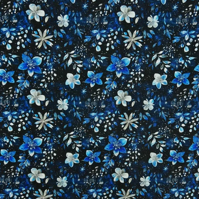Sapphire Stardust French Terry Fabric