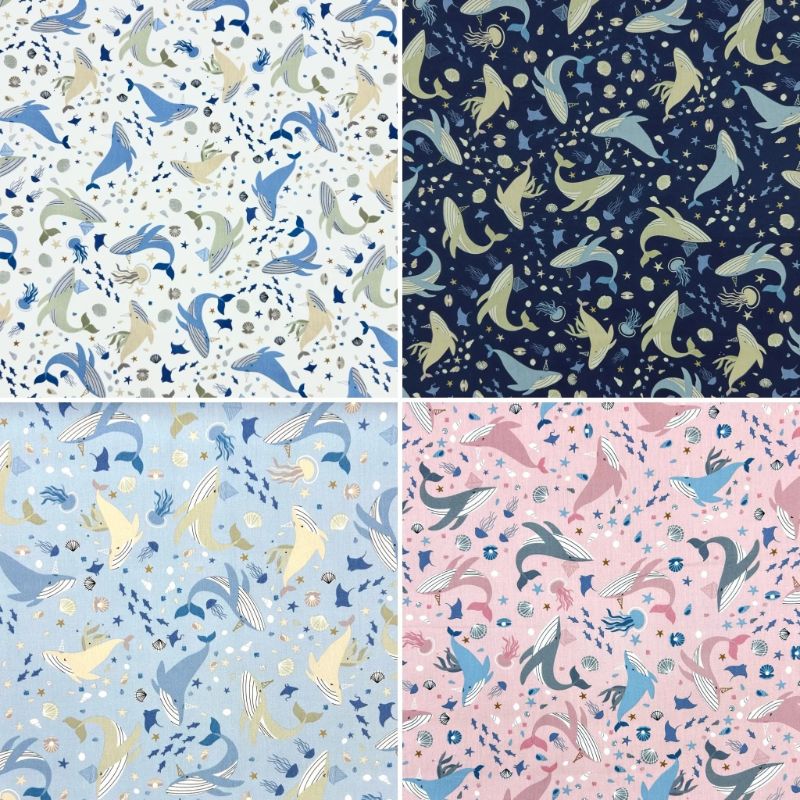 Seaside Charm Cotton Poplin Fabric