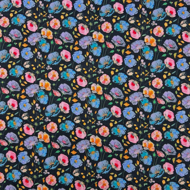 Secret Meadow Cotton Sateen Fabric