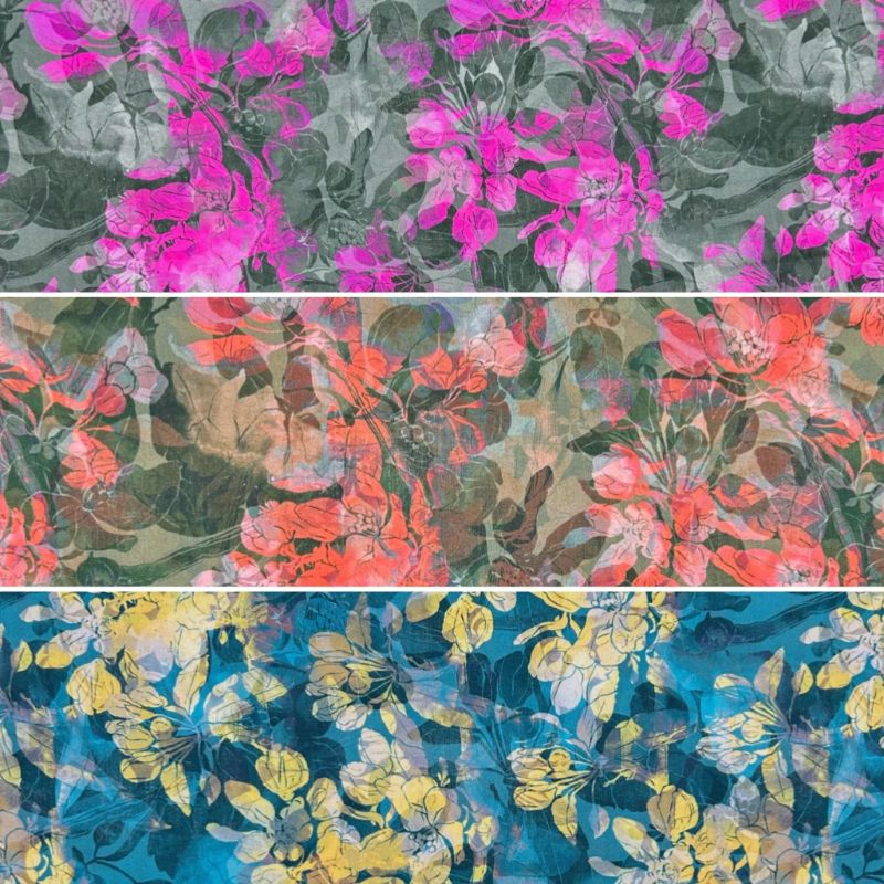 Shadow Bloom Cotton Lawn Fabric