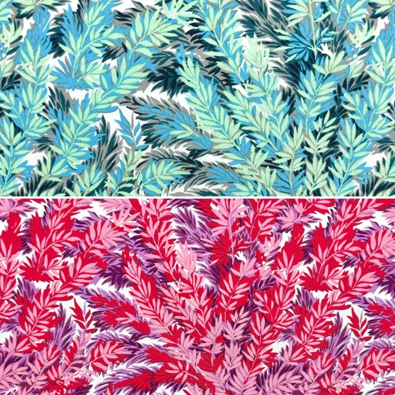 Shadowed Jungle Rose & Hubble Cotton Poplin Fabric