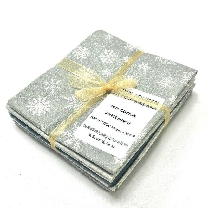 Silver/Grey Fat Quarter Christmas Bundle - No.26