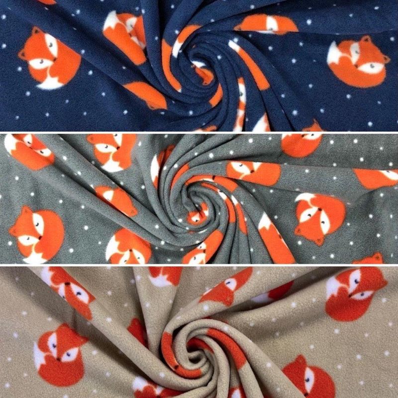 Sleeping Foxes Anti Pill Polar Fleece Fabric