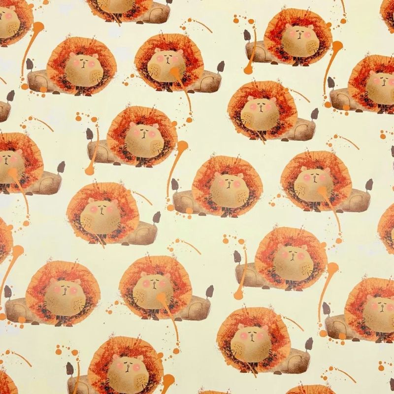 Sleepy Lion Raincoat Fabric