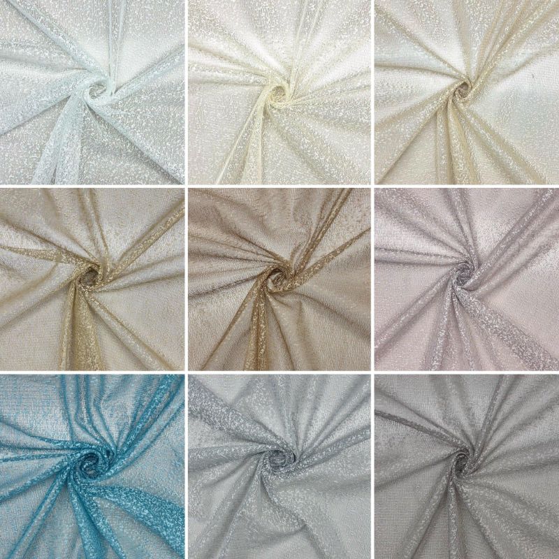 Soft Net Embroidery Curtain Voile Fabric